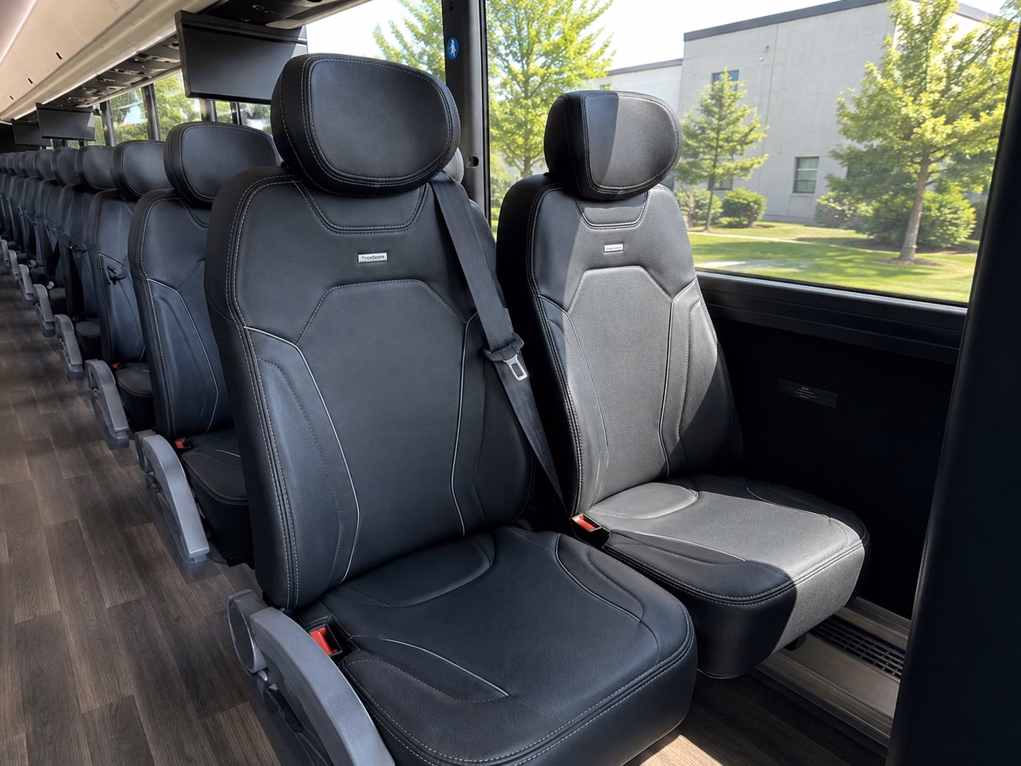 56 passenger charter bus interior